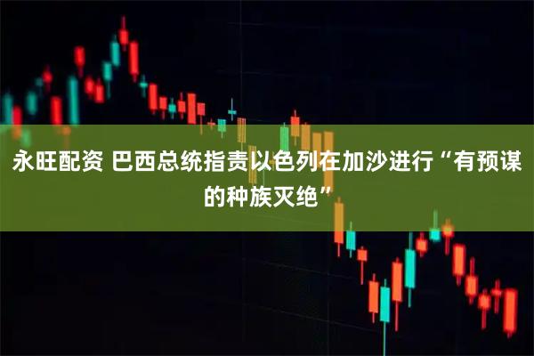 永旺配资 巴西总统指责以色列在加沙进行“有预谋的种族灭绝”
