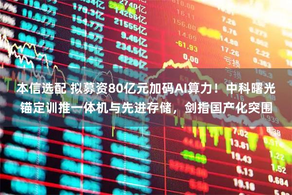 本信选配 拟募资80亿元加码AI算力！中科曙光锚定训推一体机与先进存储，剑指国产化突围