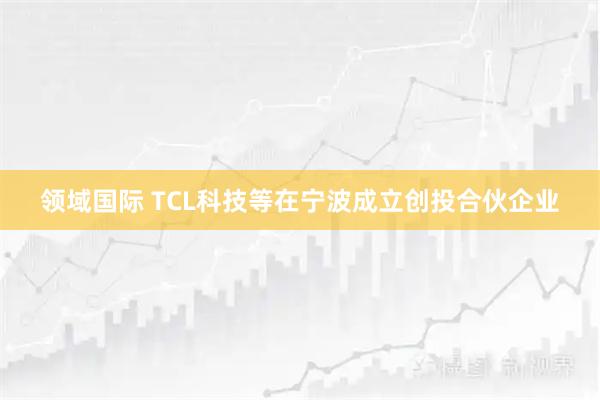 领域国际 TCL科技等在宁波成立创投合伙企业