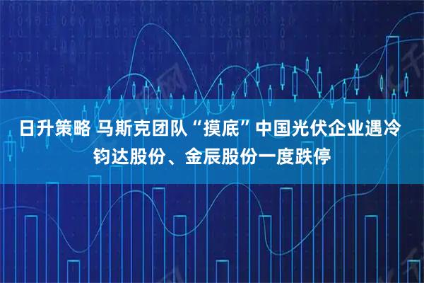 日升策略 马斯克团队“摸底”中国光伏企业遇冷 钧达股份、金辰股份一度跌停